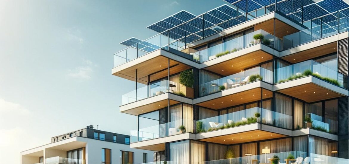 Balkonkraftwerk Mietshaus Stadt