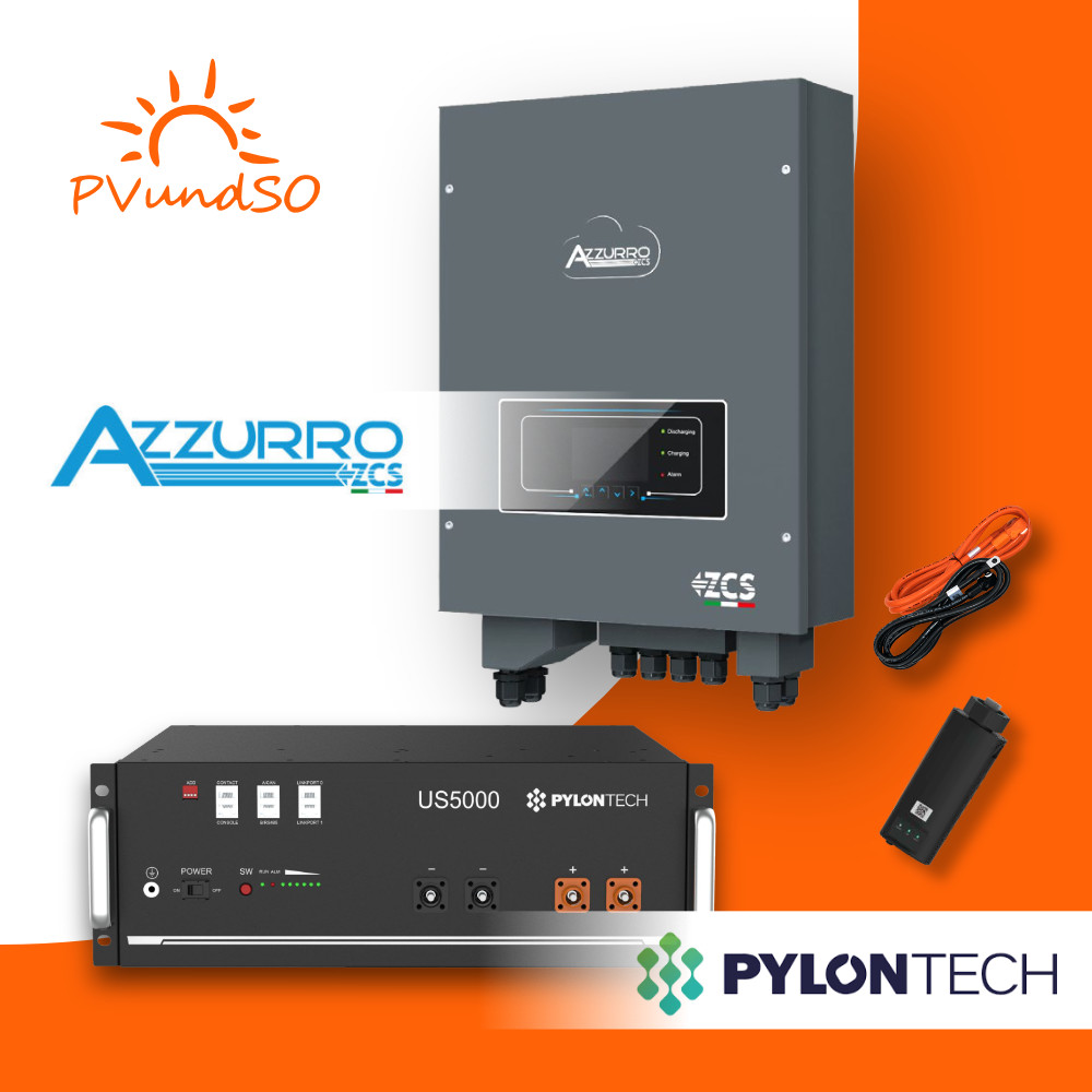 Azzurro 3000SP + Pylontech US5000 + Wifi-Stick Speicherlösung für vorhandene PV Anlagen